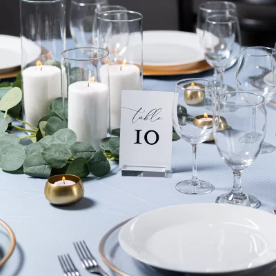 Wedding Decor Rental - Clear Table Number Stands