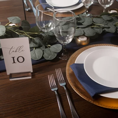 Wedding Decor Rental - Clear Table Number Stands